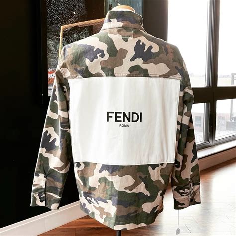 fendi camo jacket|authentic fendi jacket.